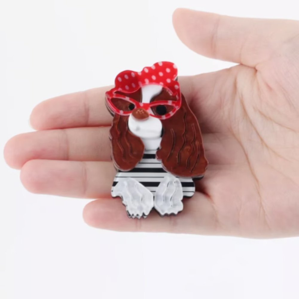 GORGEOUS BOUGIE PUPPY Fashion Brooch -Fancy Puppy Beautiful Accessories